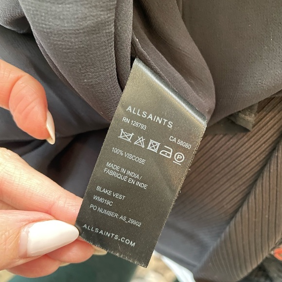 ALL SAINTS Hand-Embellished Top, Size 2 - Picture 7 of 7